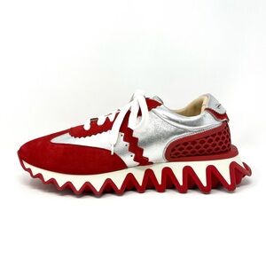 Christian Louboutin Loubishark Spike Platform Low Top Sneakers Red 42.5 12.5